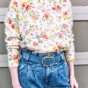Sezane Floral Sweater - Multicolor